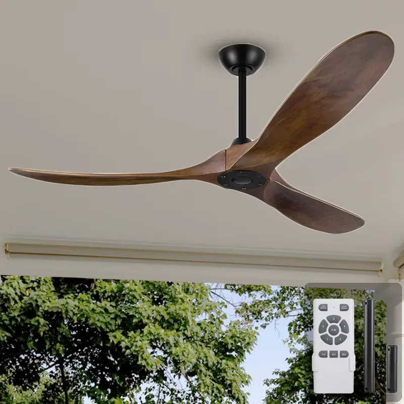 Ceiling Fan 60 Inch Industrial - Ventilatore da soffitto nero opaco da