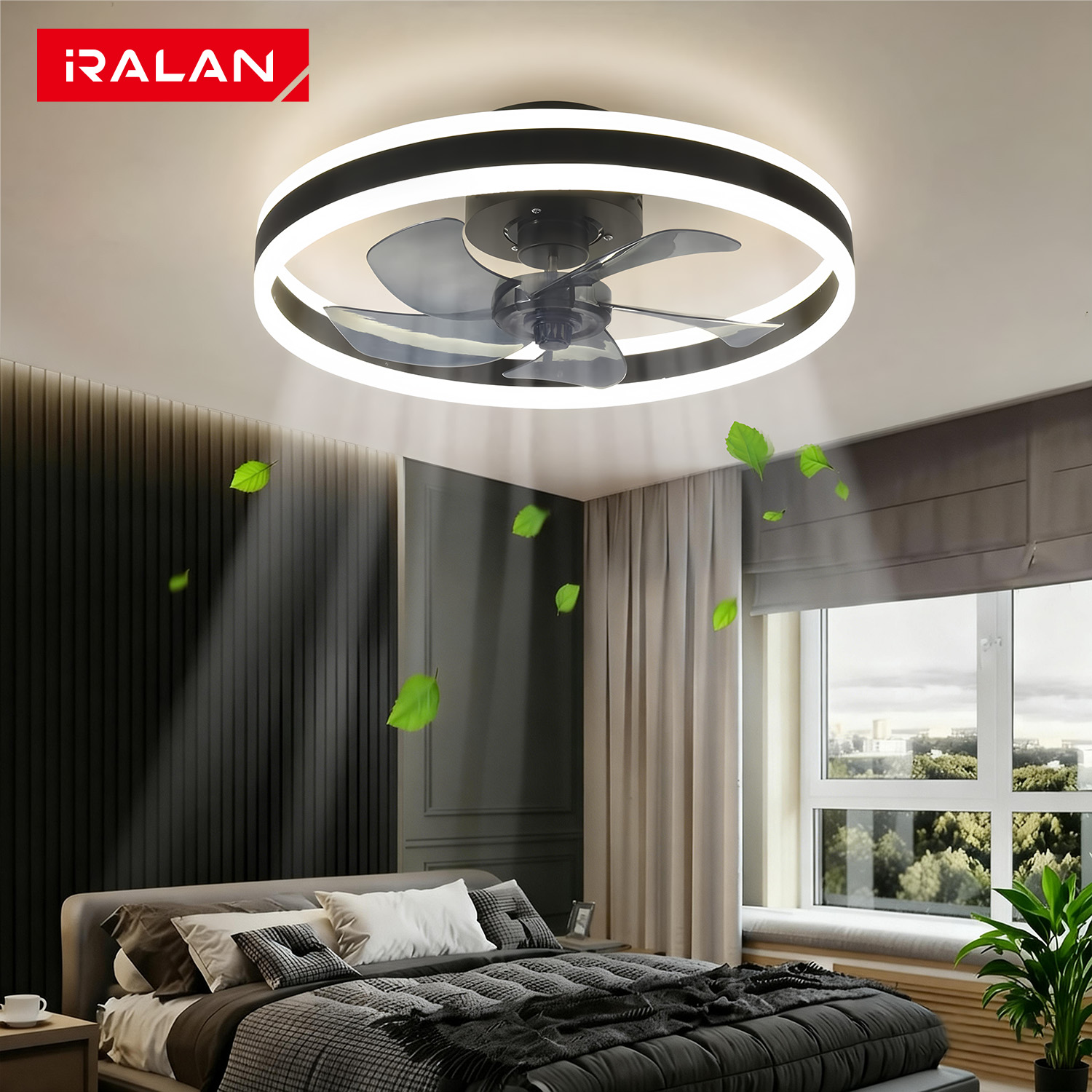 Ceiling Fan With Remote Control Reversible - Ventilatore da soffitto moderno (con illuminazione)