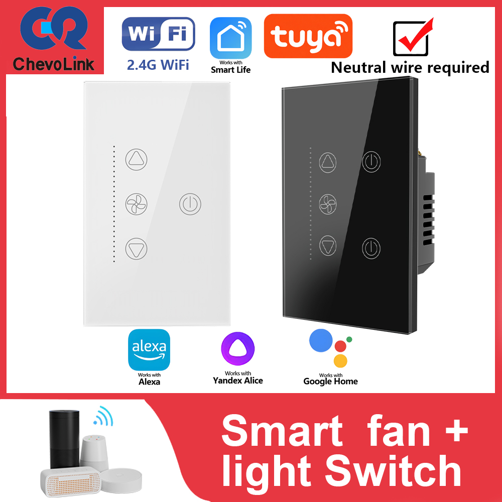 Smart Ceiling Fan Alexa Wifi - Ventilatore intelligente con luce integrata, standard