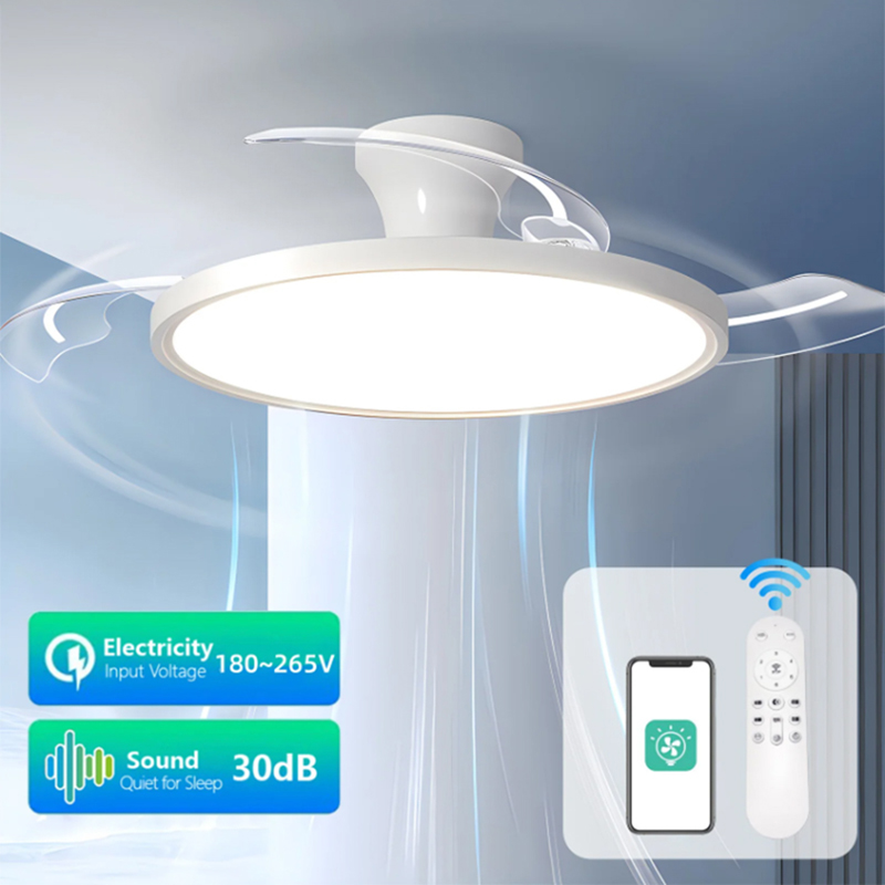 Ceiling Fan Led 3 Blade Modern - Lampadario Moderno con Ventilatore da Soffitto