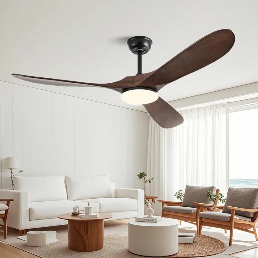 Ceiling Fan 60 Inch Industrial - Ventilatore da soffitto vintage in legno