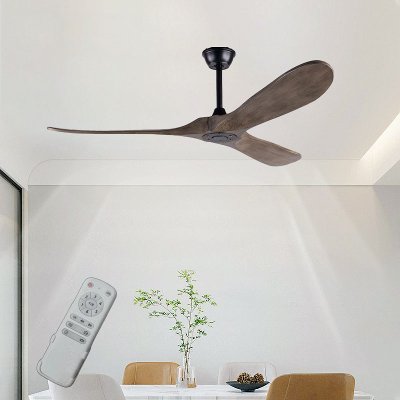 Ceiling Fan 60 Inch Industrial - Ventilatore da soffitto moderno in legno