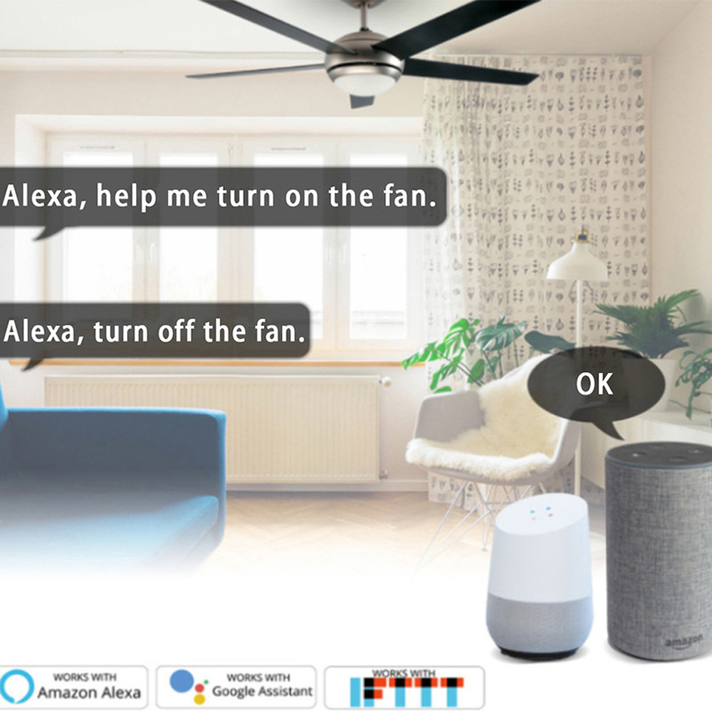 Smart Ceiling Fan Alexa Wifi - Interruttore Smart WiFi per Ventilatore e