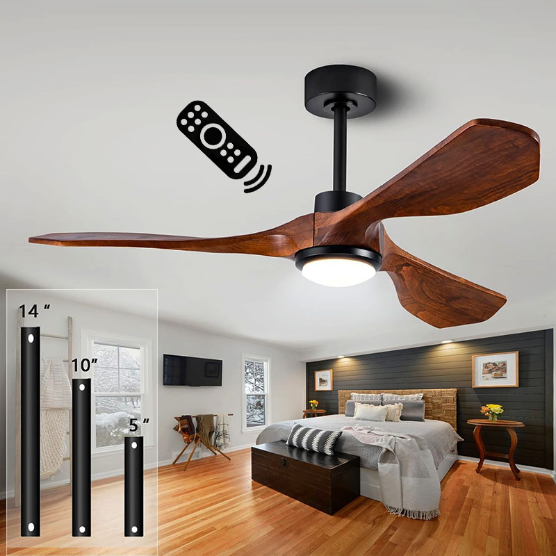 Ceiling Fan Dc Motor 52 Inch - Ventilatore da Soffitto in Legno Unico