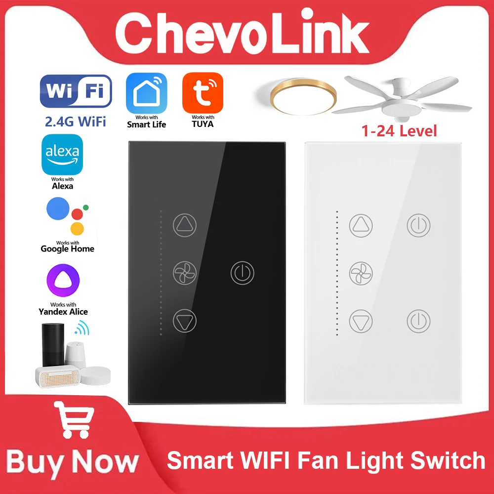 Smart Ceiling Fan Alexa Wifi - Interruttore Smart WiFi Bluetooth Tuya per