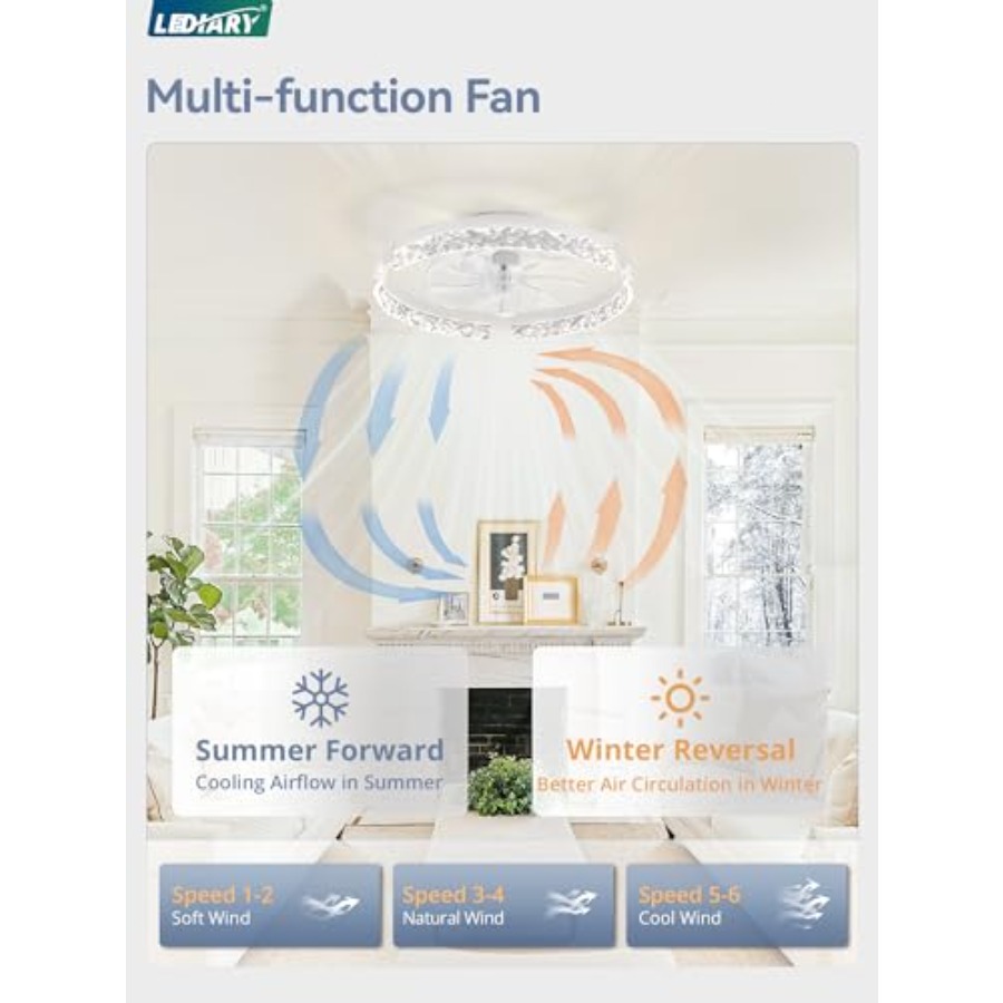 Ventilatori da soffitto a bass - Ceiling Fan Low Profile Flush Mount recensione e prezzo