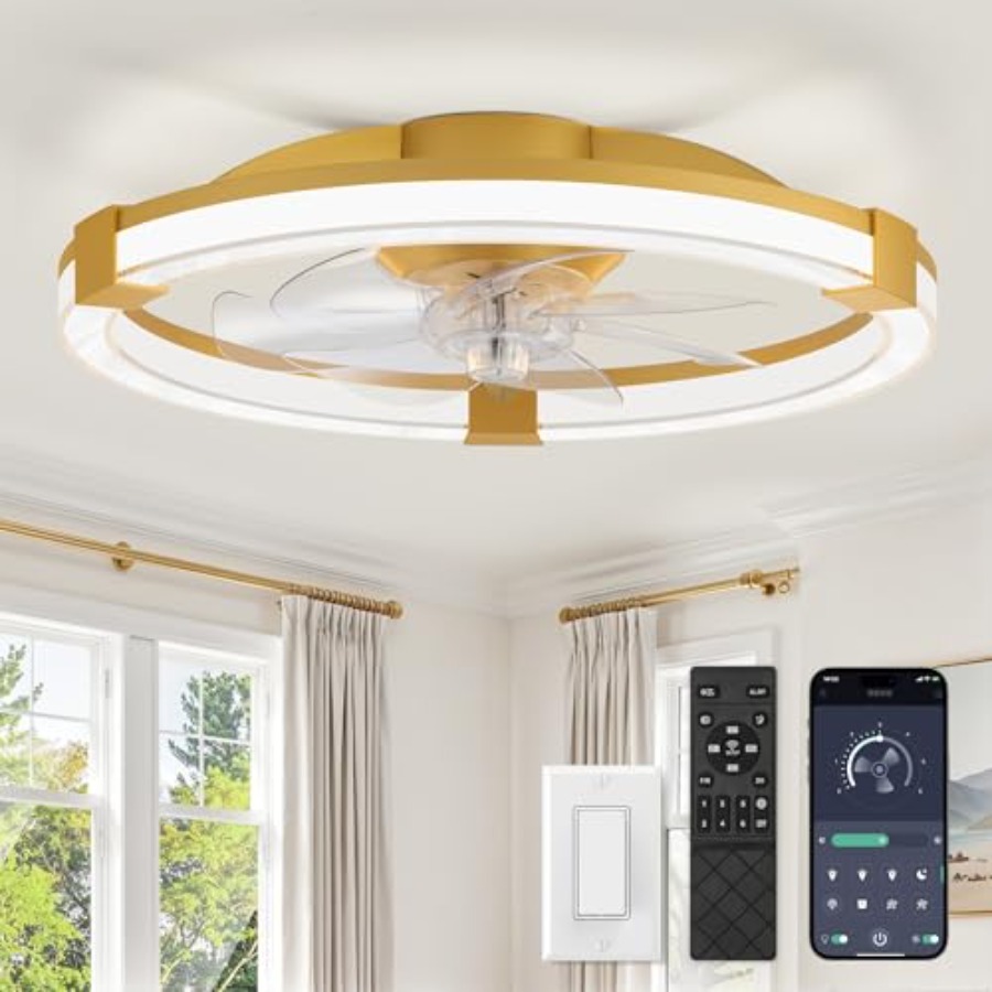 Ventilatori da soffitto con lu - Ceiling Fan Low Profile Flush Mount recensione e prezzo