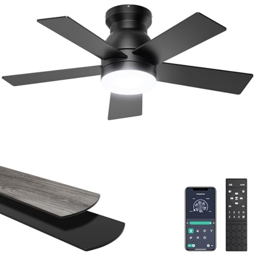 Ventilatori da soffitto con lu - Ceiling Fan Low Profile Flush Mount recensione e prezzo