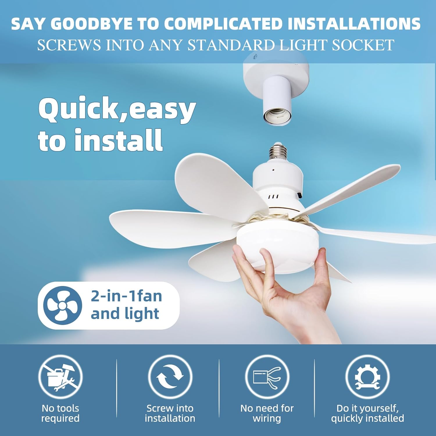 Piccolo ventilatore da soffitt - Ceiling Fan With Remote Control Reversible recensione e prezzo