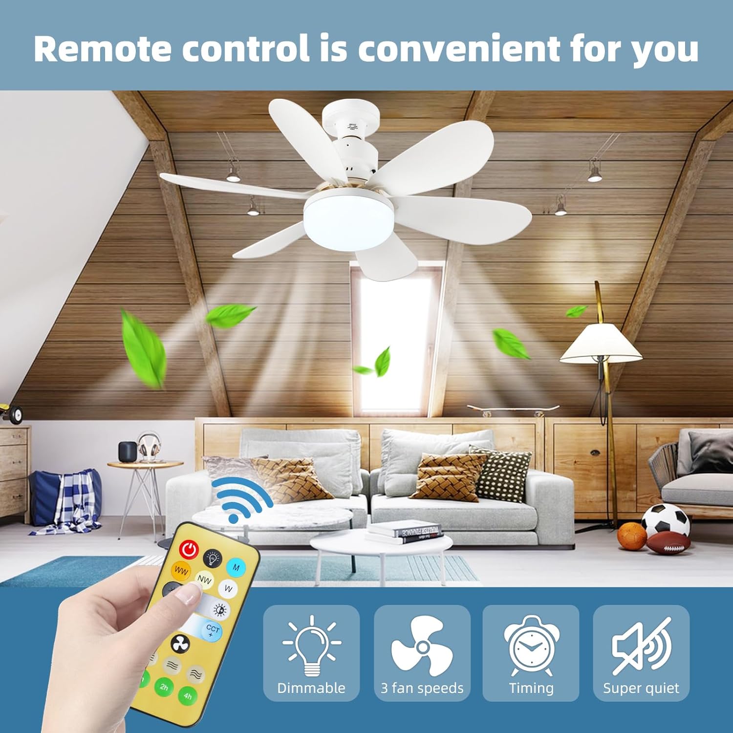 Piccolo ventilatore da soffitt - Ceiling Fan With Remote Control Reversible recensione e prezzo