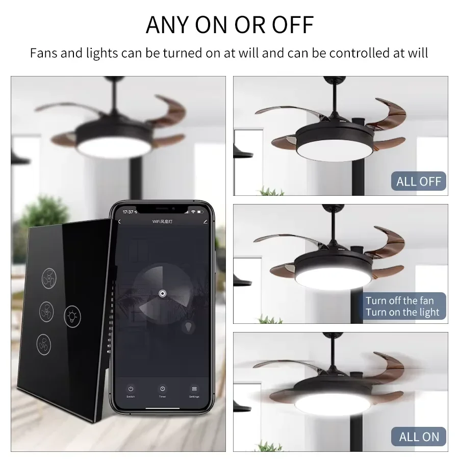 Tuya WiFi Ventilatore da soffi - Smart Ceiling Fan Alexa Wifi recensione e prezzo