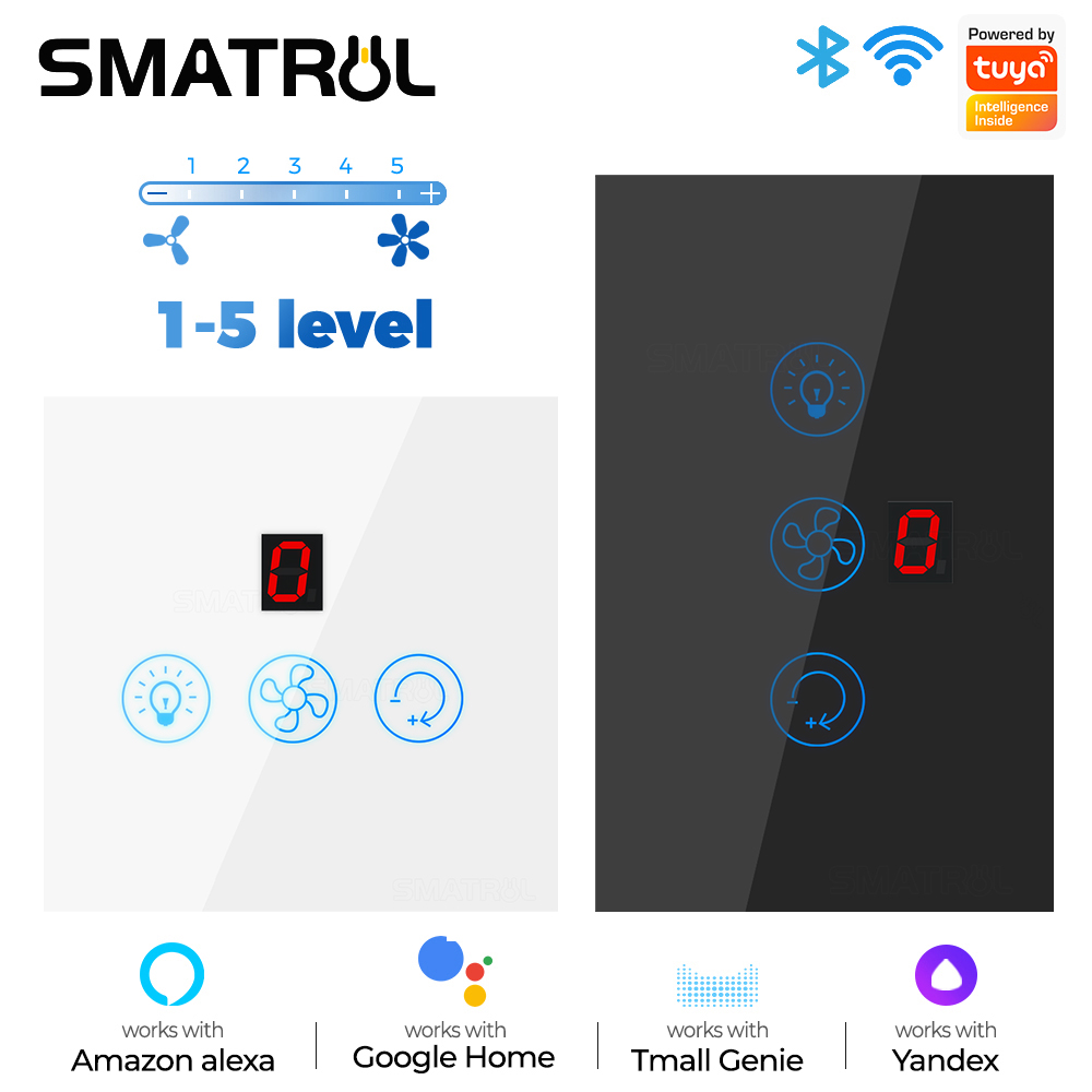 EU Us Tuya Smart WiFi Touch Sw - Smart Ceiling Fan Alexa Wifi recensione e prezzo
