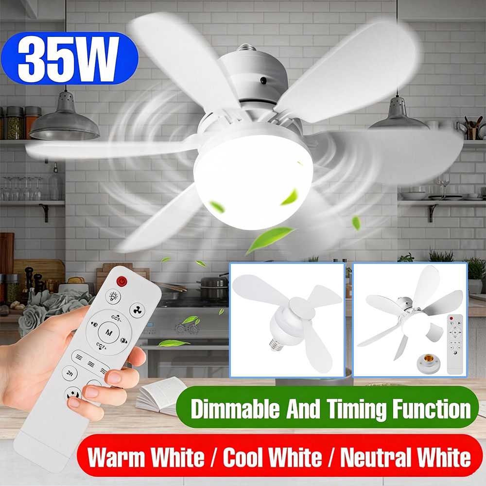 Lampada a ventola LED E27/E26, - Ceiling Fan Led 3 Blade Modern recensione e prezzo