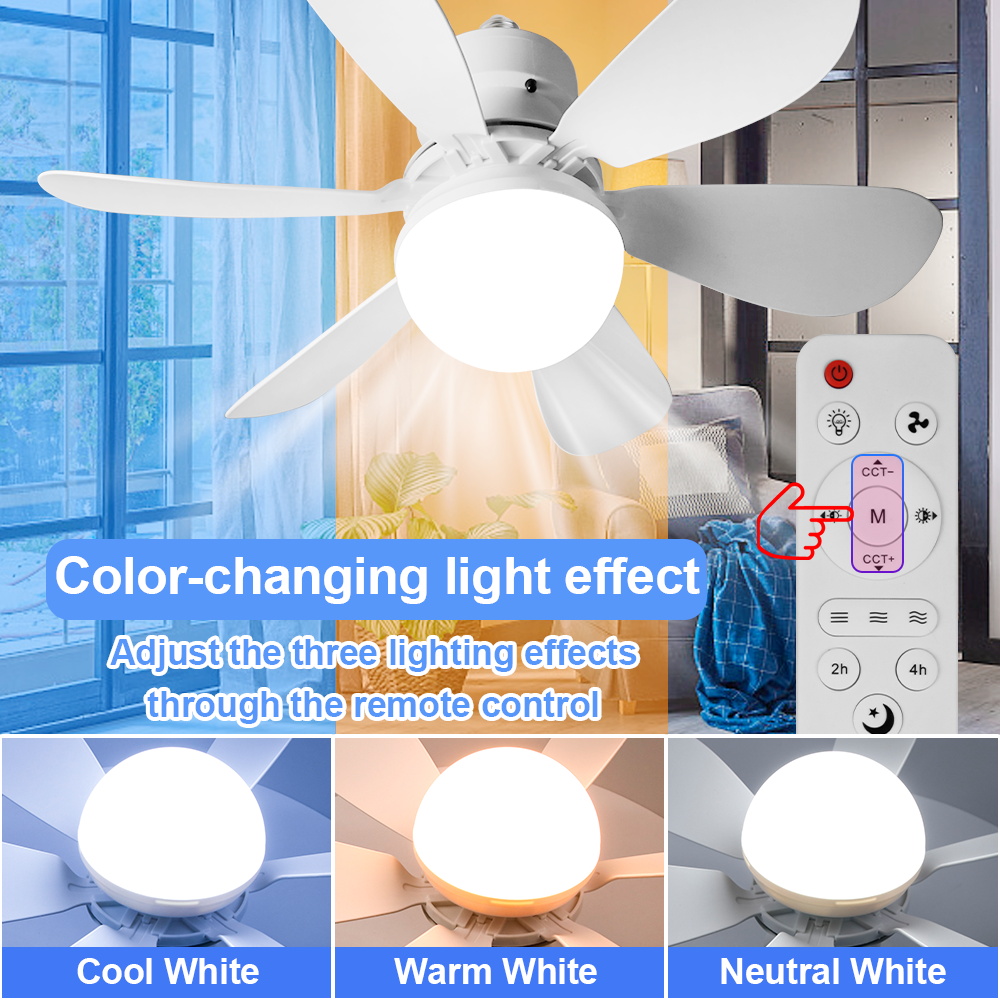 Lampada a ventola LED E27/E26, - Ceiling Fan Led 3 Blade Modern recensione e prezzo
