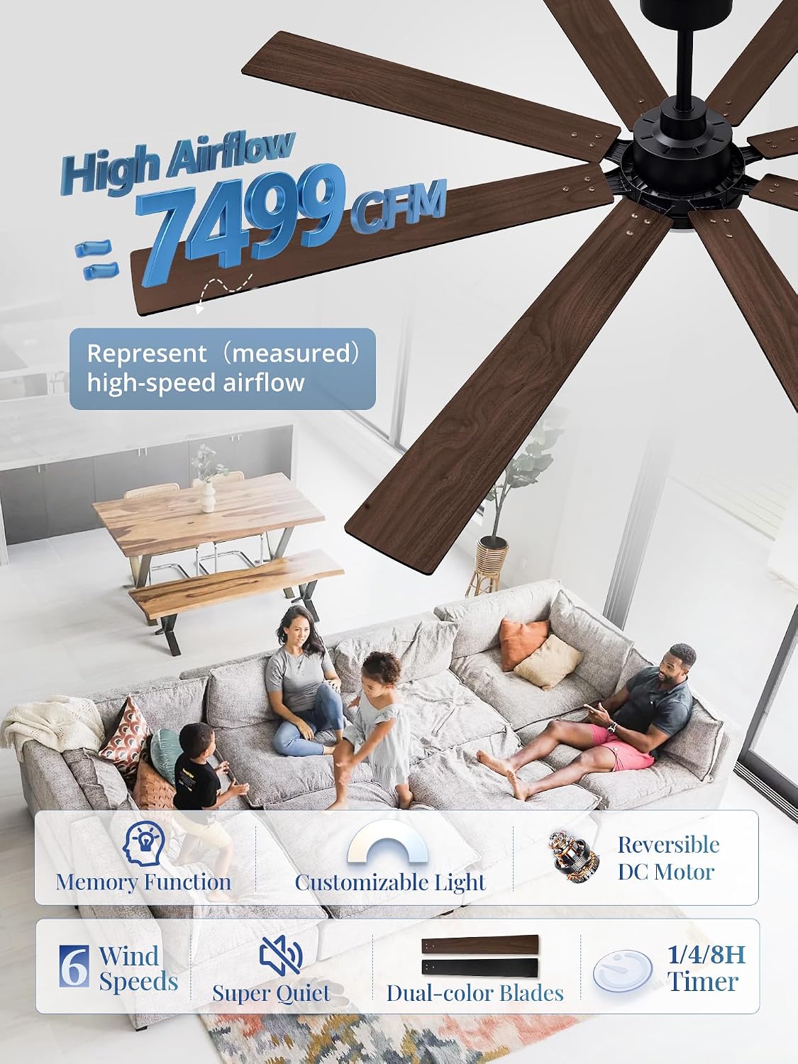 Ventilatore da soffitto da 72  - Ceiling Fan Outdoor Damp Rated recensione e prezzo