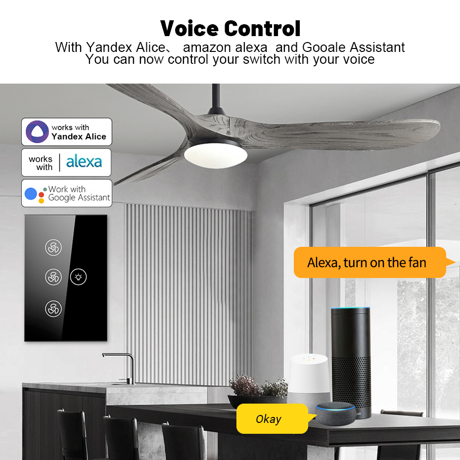 Interruttore intelligente dell - Smart Ceiling Fan Alexa Wifi recensione e prezzo