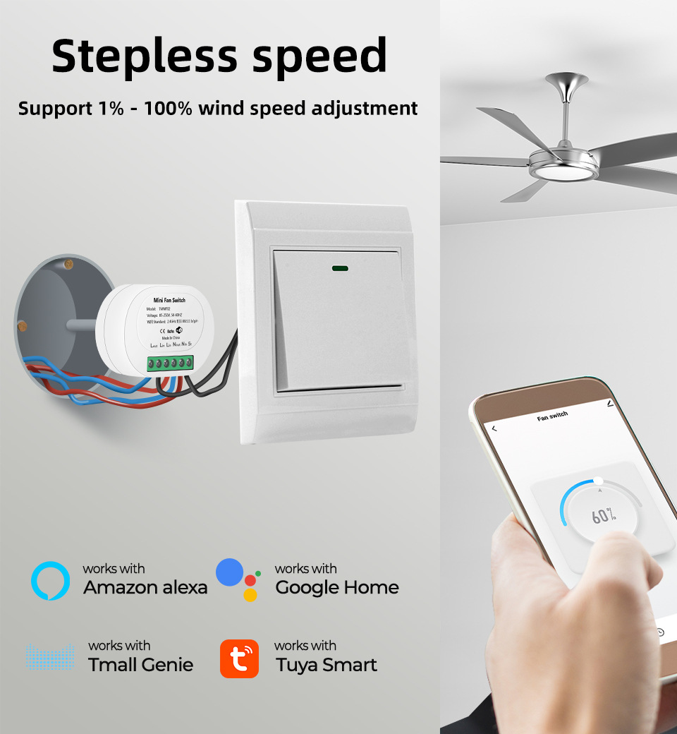 Tuya Wifi Smart Ventilatore da - Smart Ceiling Fan Alexa Wifi recensione e prezzo