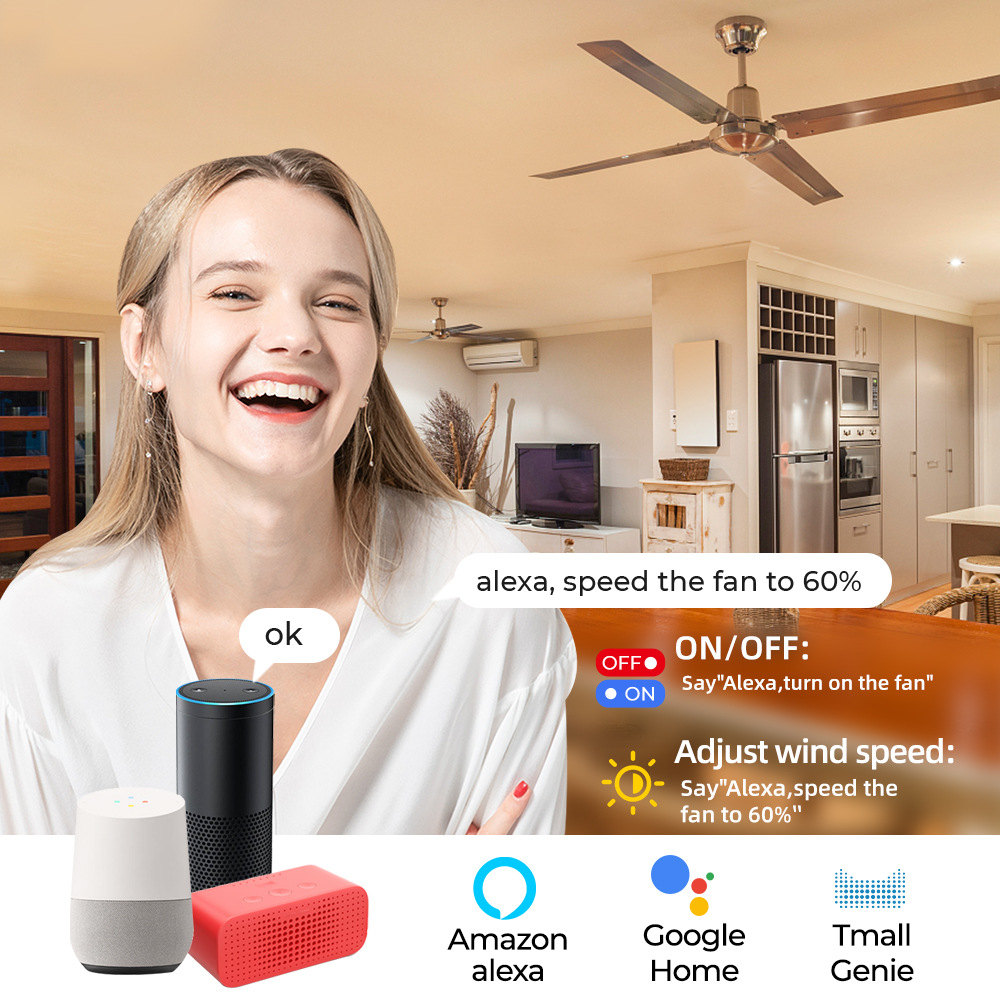 Tuya Wifi Smart Ventilatore da - Smart Ceiling Fan Alexa Wifi recensione e prezzo