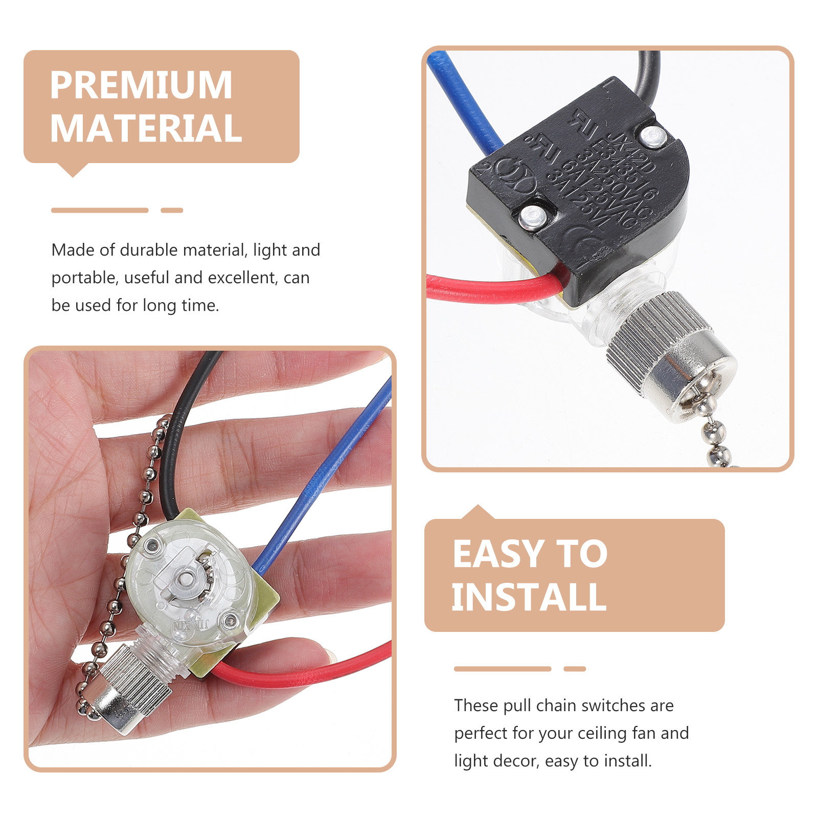 2 pezzi di interruttori a cate - Ceiling Fan Pull Chain Switch recensione e prezzo