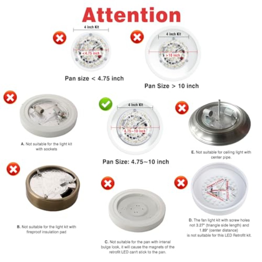 BeVisible N Glow Kit di Illumi - Ceiling Fan Light Kit Replacement recensione e prezzo
