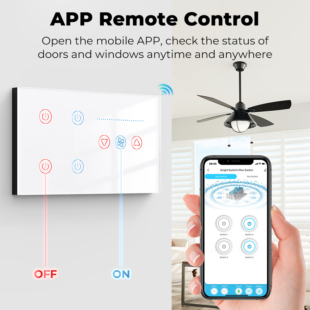 Zigbee WIFI Smart Interruttore - Smart Ceiling Fan Alexa Wifi recensione e prezzo
