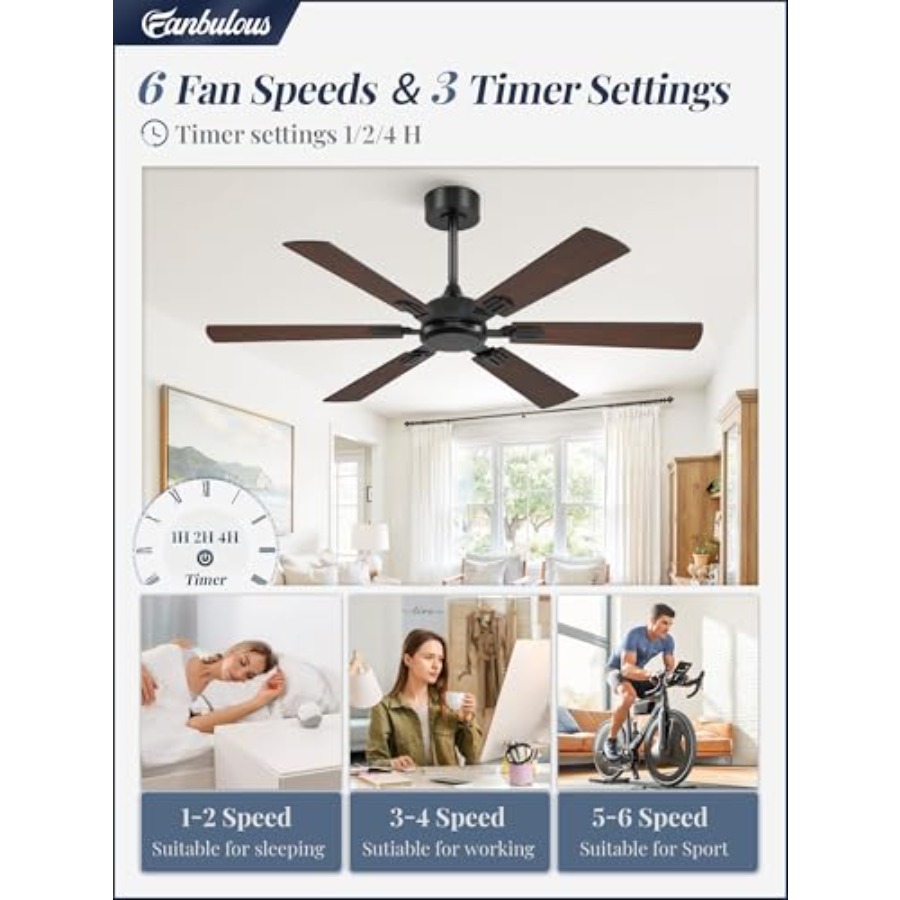 Ventilatore da soffitto da 52  - Ceiling Fan Dc Motor 52 Inch recensione e prezzo