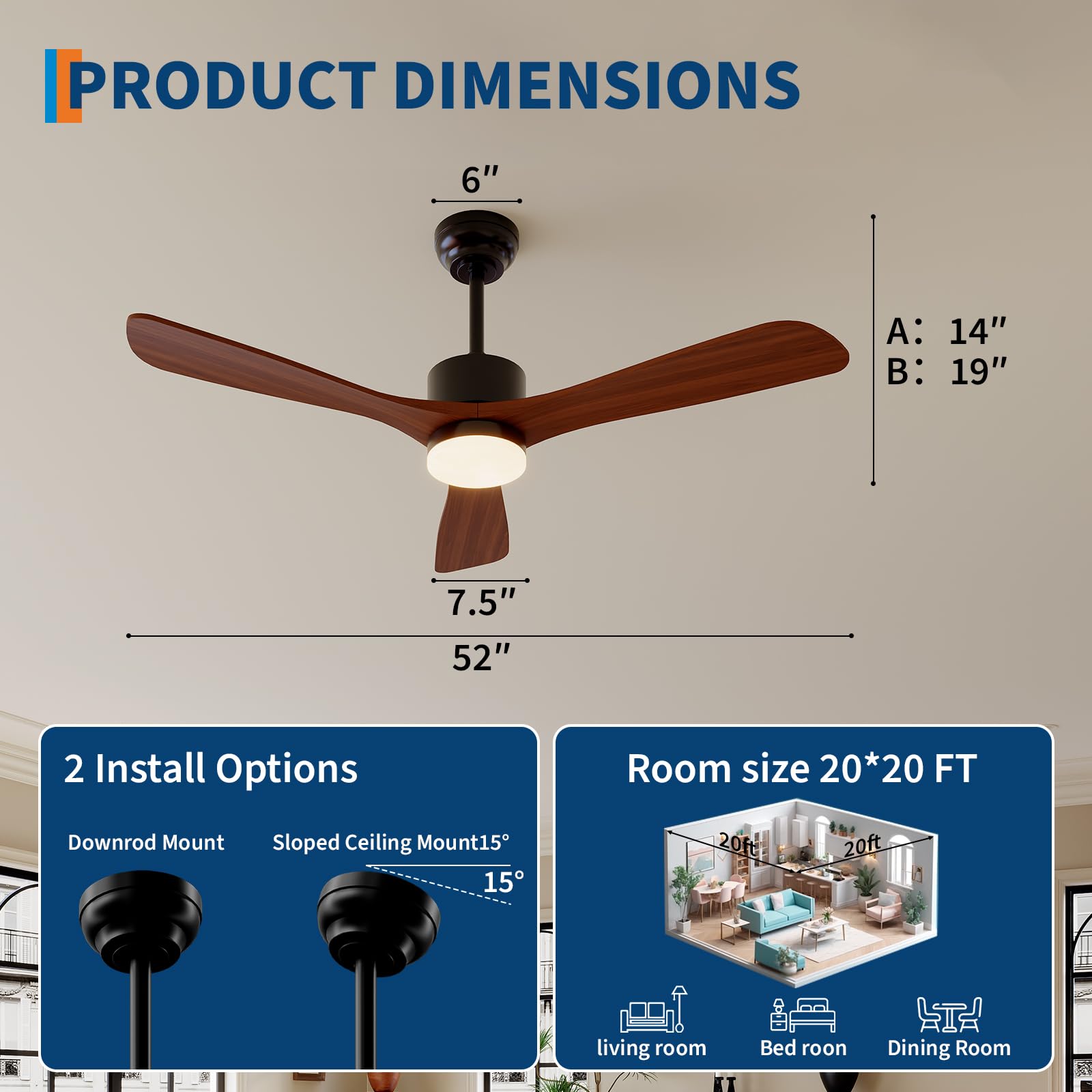 Ventilatore da soffitto con lu - Ceiling Fan Led 3 Blade Modern recensione e prezzo