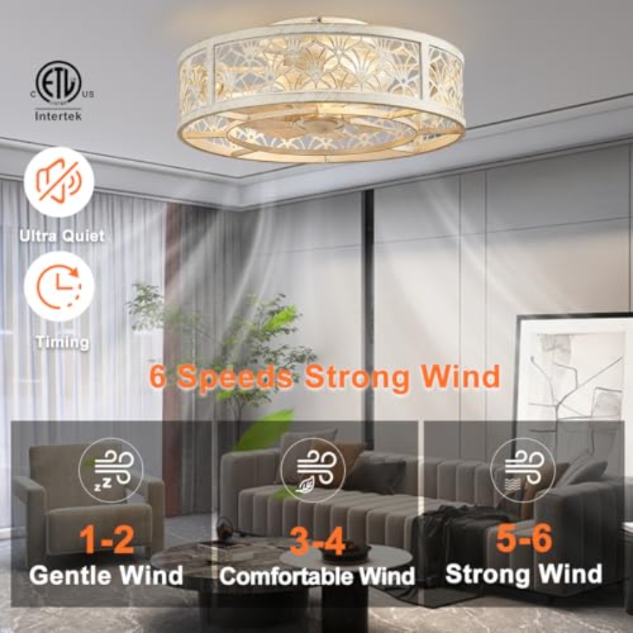 Ventilatore da soffitto a gabb - Ceiling Fan Low Profile Flush Mount recensione e prezzo
