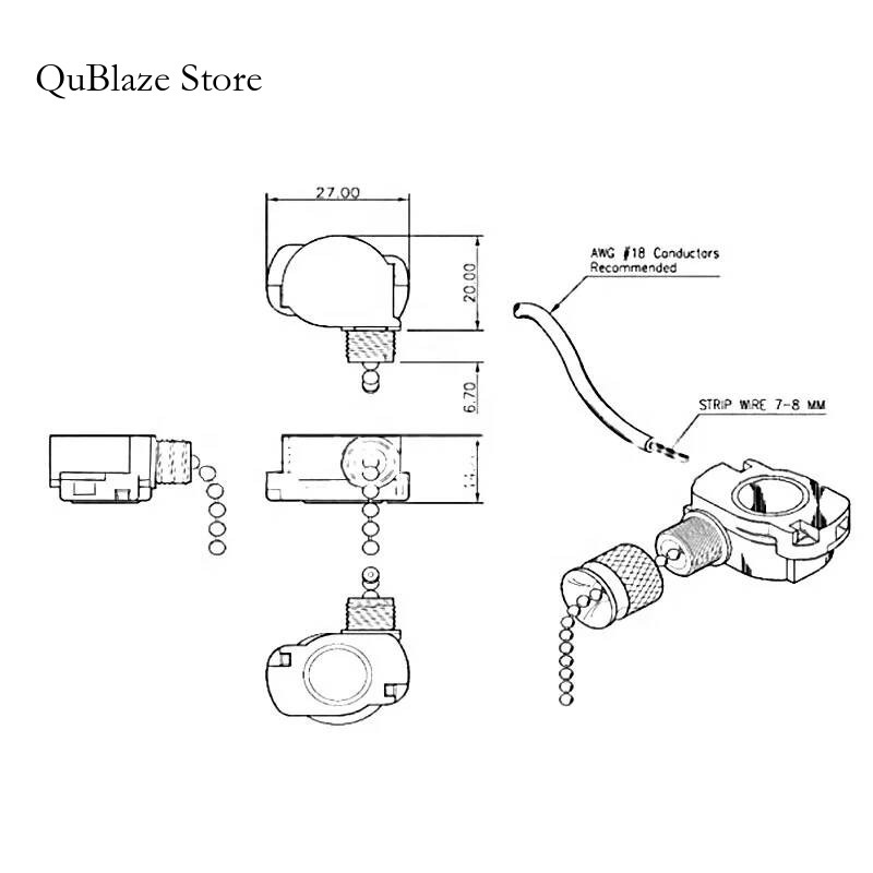 E87438 303 ON OFF 2 posizioni  - Ceiling Fan Pull Chain Switch recensione e prezzo