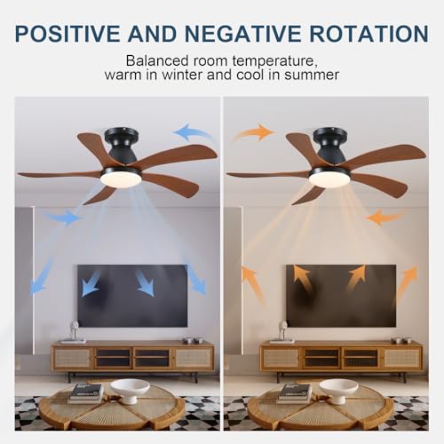 Ventilatori da soffitto a bass - Ceiling Fan Low Profile Flush Mount recensione e prezzo