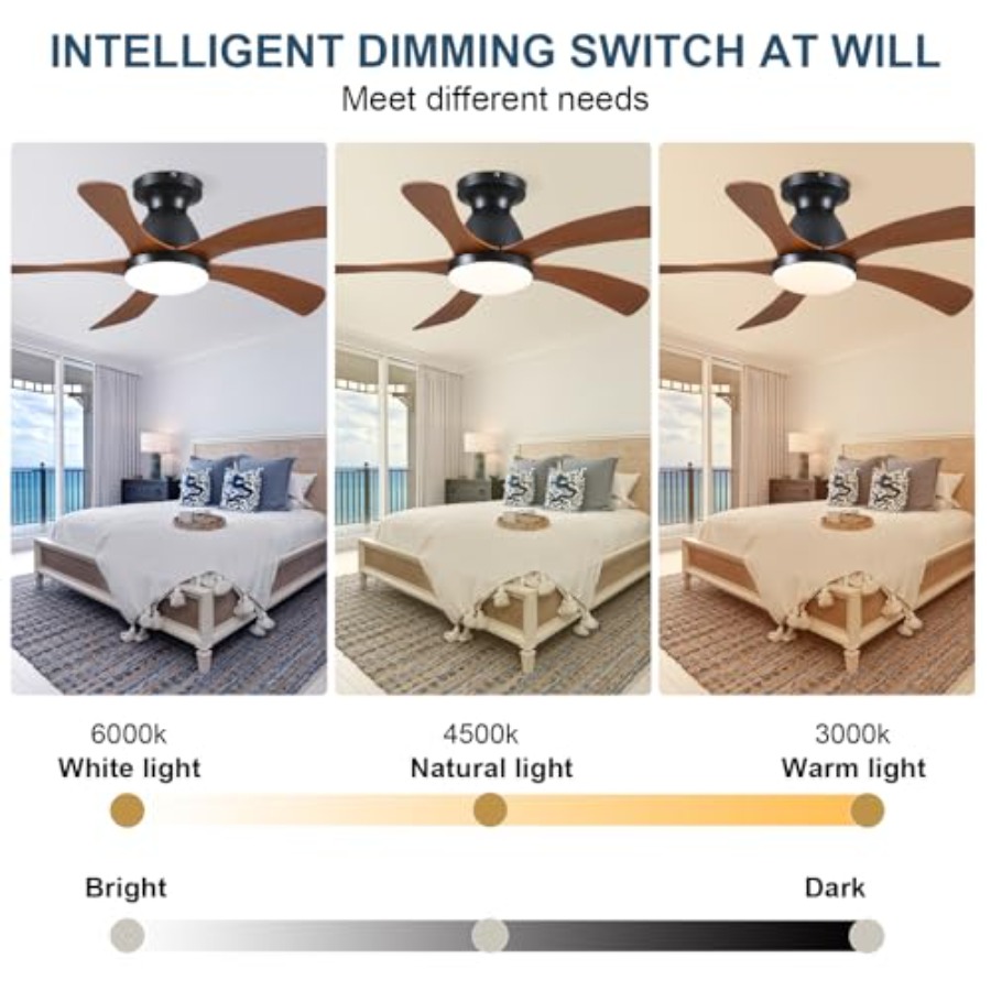 Ventilatori da soffitto a bass - Ceiling Fan Low Profile Flush Mount recensione e prezzo