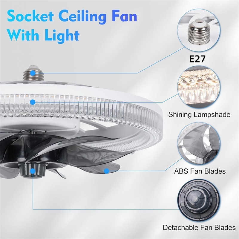 Ventilatori da soffitto con lu - Ceiling Fan Low Profile Flush Mount recensione e prezzo