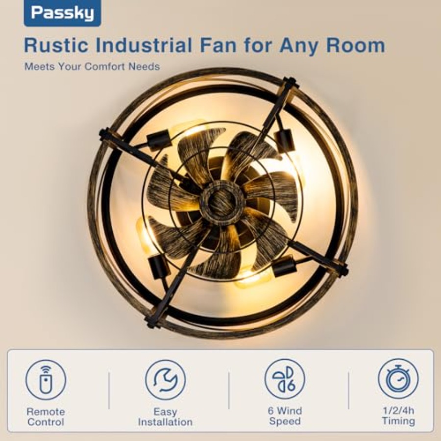 Ventilatore da soffitto a inca - Ceiling Fan Low Profile Flush Mount recensione e prezzo