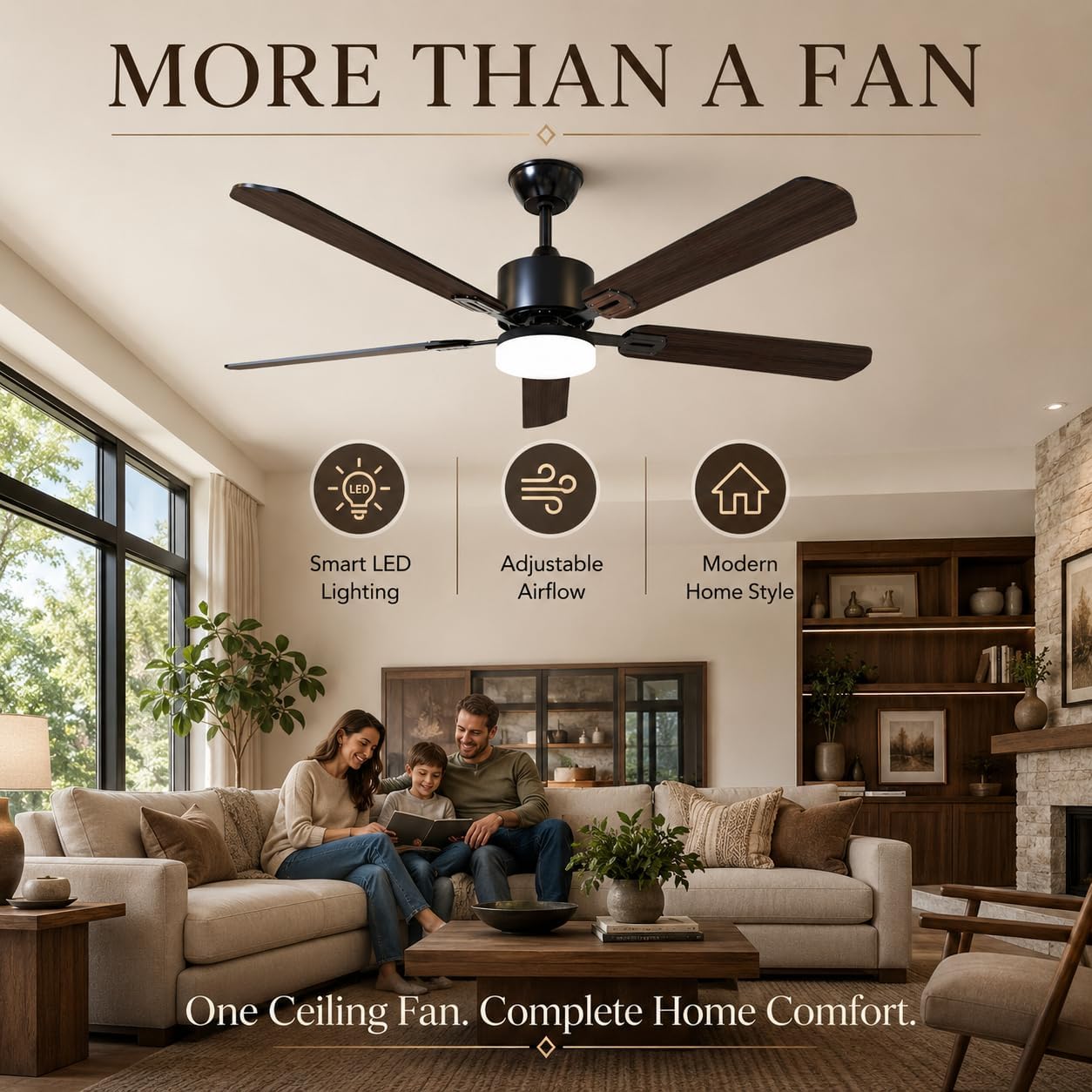 Ventilatori da soffitto da 42  - Ceiling Fan Led 3 Blade Modern recensione e prezzo