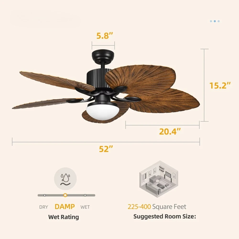 Ventilatore da soffitto in sti - Ceiling Fan Dc Motor 52 Inch recensione e prezzo