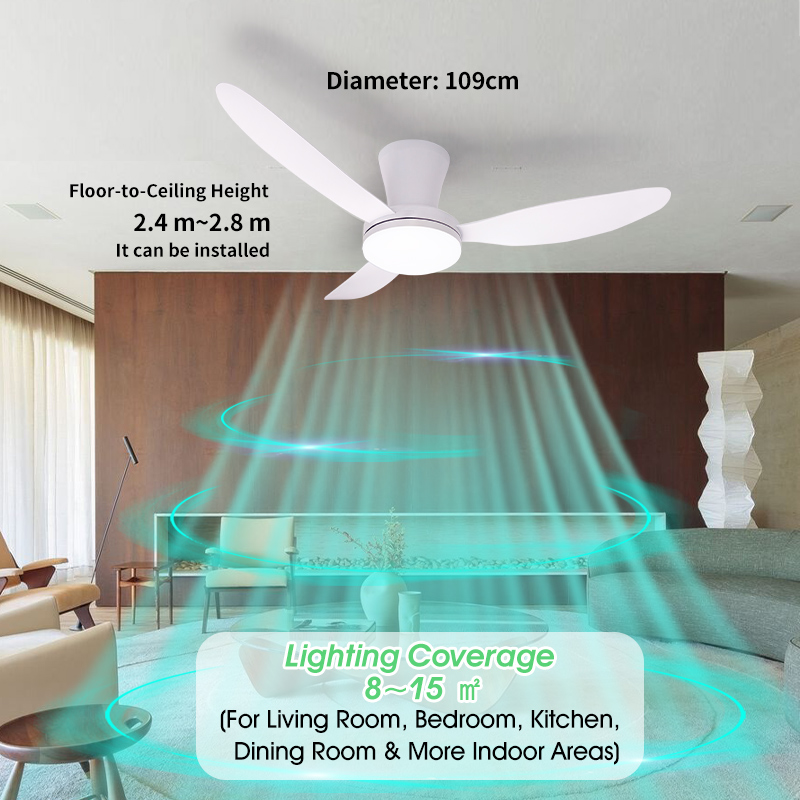 MARPOU Ventilatori da soffitto - Ceiling Fan Led 3 Blade Modern recensione e prezzo