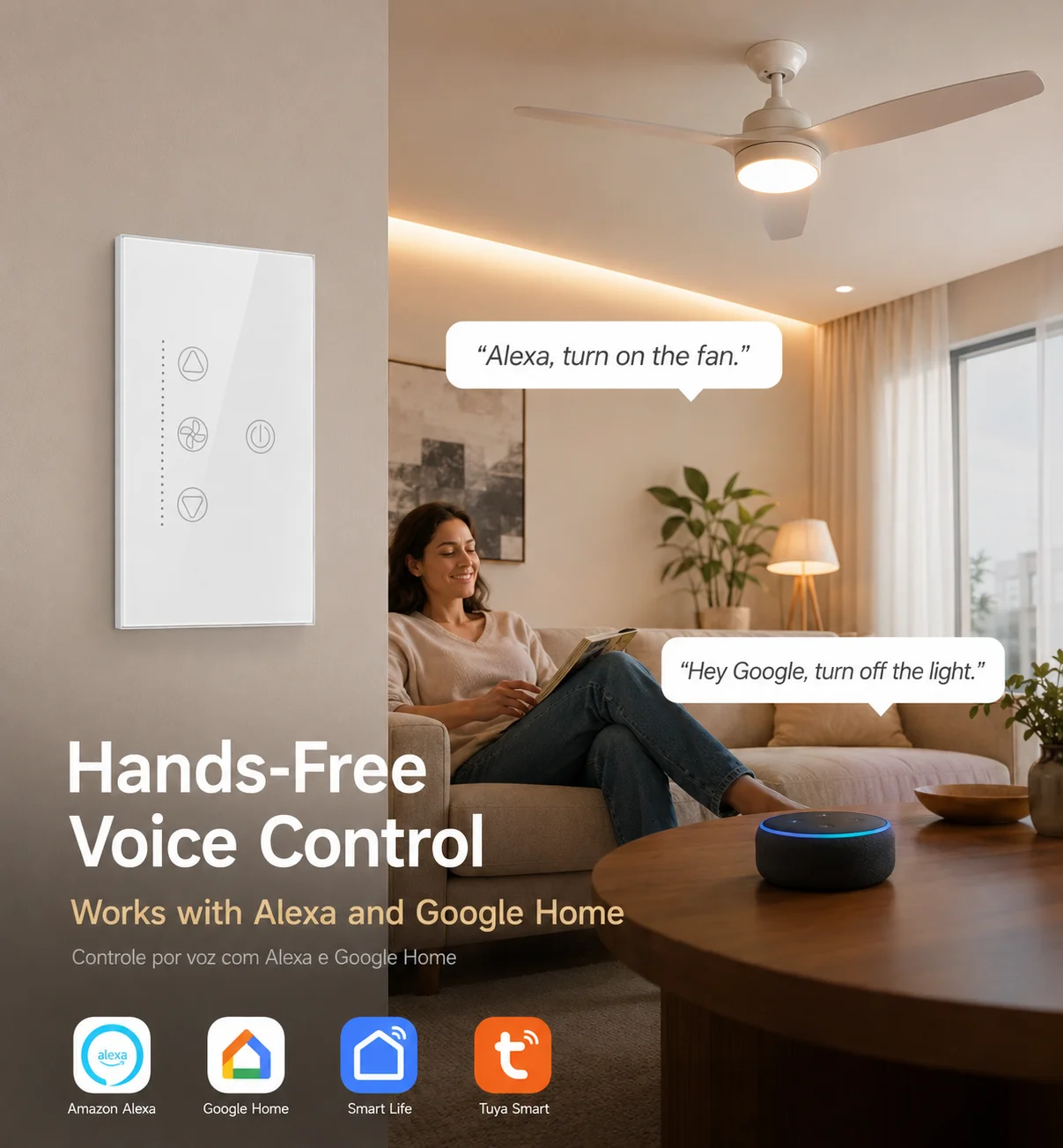 Interruttore Smart WiFi Blueto - Smart Ceiling Fan Alexa Wifi recensione e prezzo