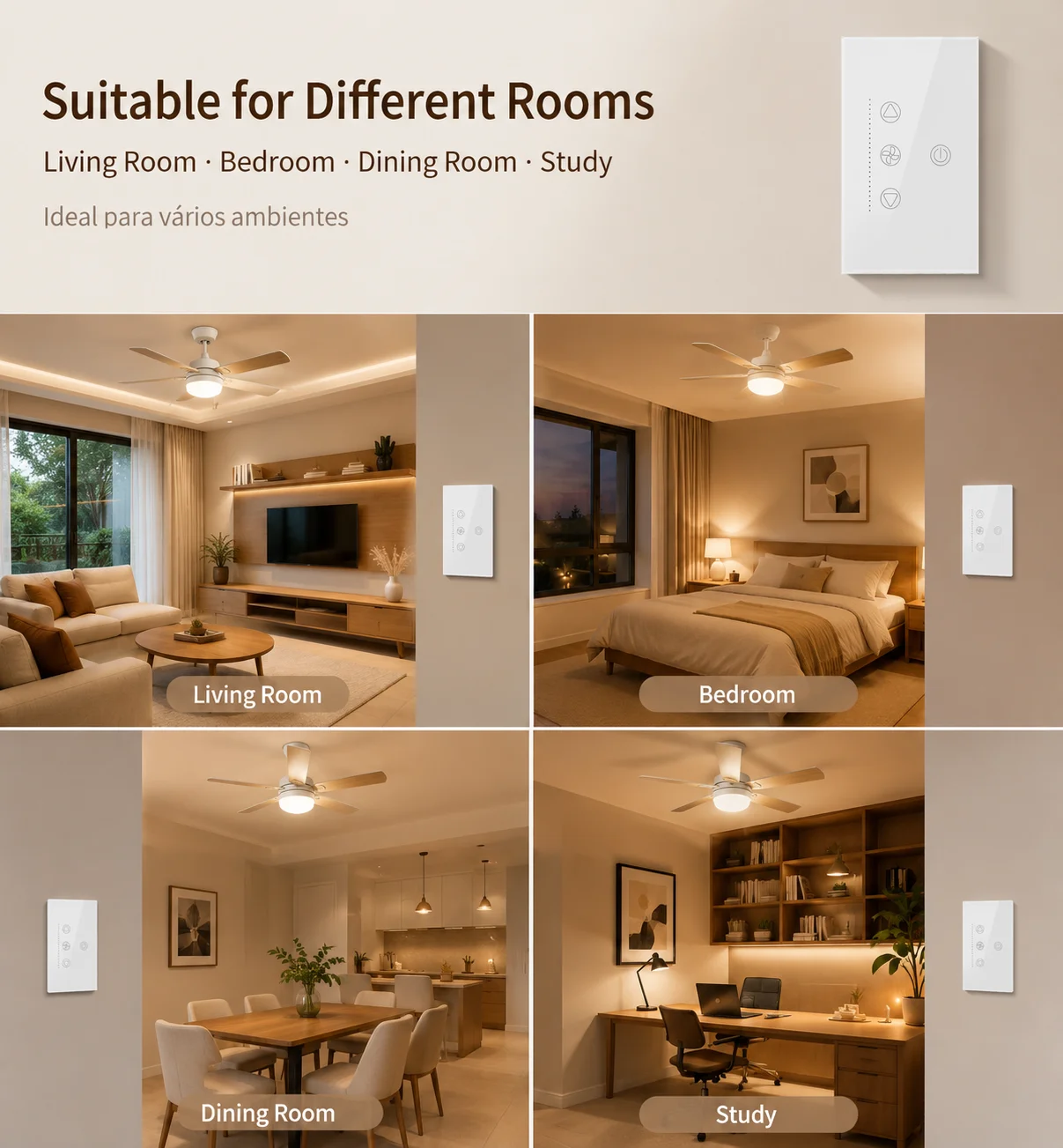Interruttore Smart WiFi Blueto - Smart Ceiling Fan Alexa Wifi recensione e prezzo